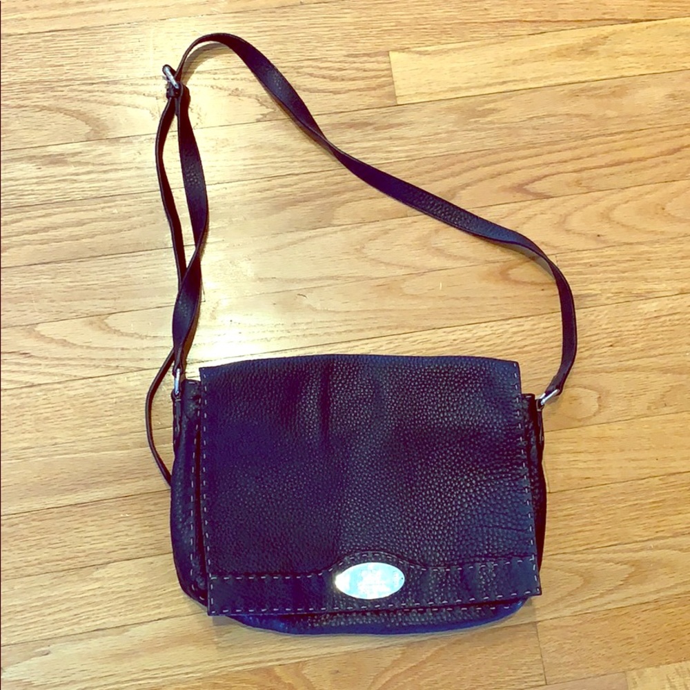 Authentic Fendi Selleria Black Messenger Bag